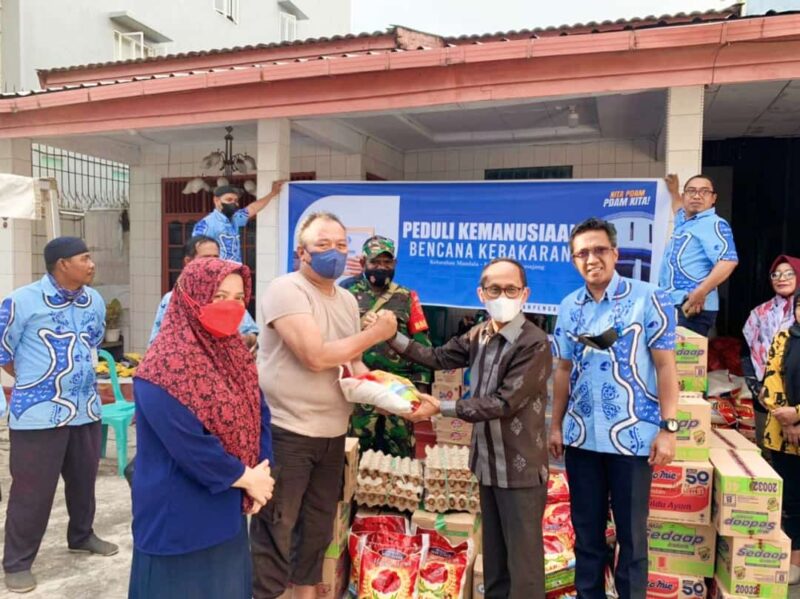 PDAM Makassar Beri Bantuan Korban Kebakaran Asrama Polisi, Juga 2 Tandon Air Untuk Keperluan Sehari-hari